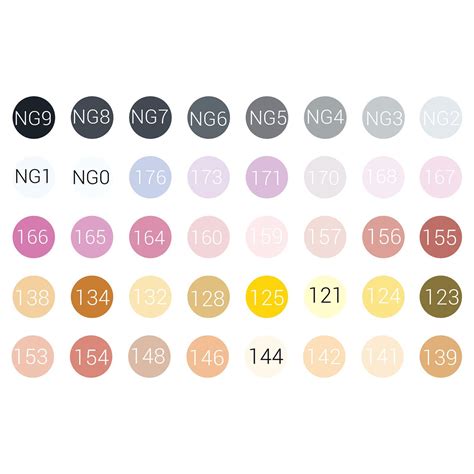 Blank Ohuhu Color Chart