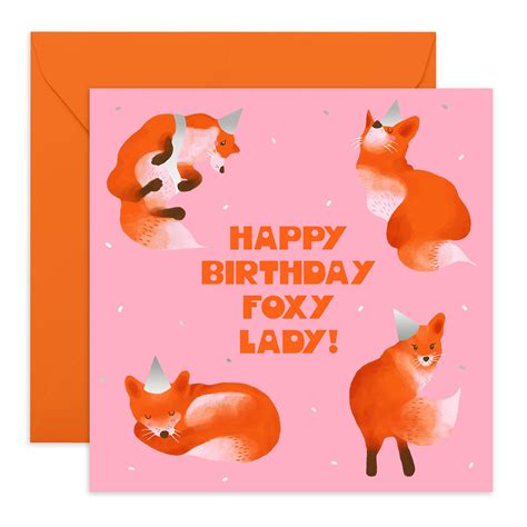 Buy Central 23 Cute Birthday Cards For Women Happy Birthday Foxy Lady Funny Birthday