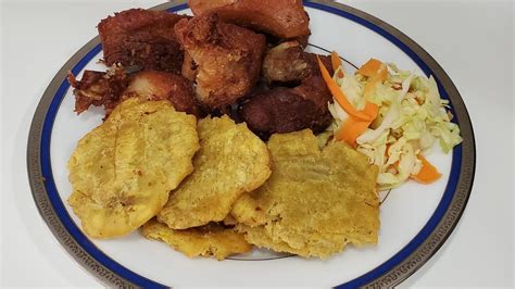 Easiest Haitian Griot With Fried Plantain And Pikliz Youtube