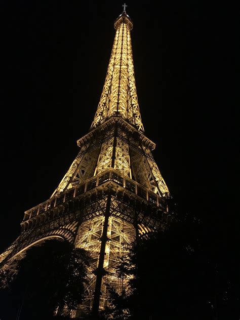 Paris Night Photography Travel Photography Eiffel Tower At Night