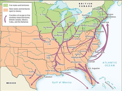 Underground Railroad Routes Map