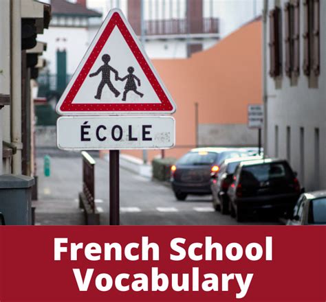 French School Vocabulary List Of 100 Classroom Terms