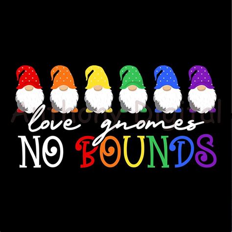 Rd Love Gnomes No Bounds Gay Pride Shirt Love Is Love Rainbow Pride
