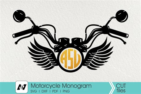 Motorcycle Svg Motorcycle Monogram Svg Motorcycle Logo Svg Etsy