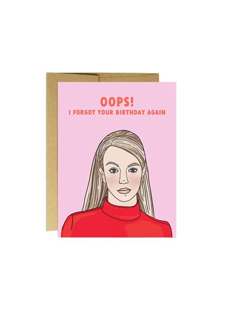 Oops Birthday Funny Birthday Card Ivory And Birch