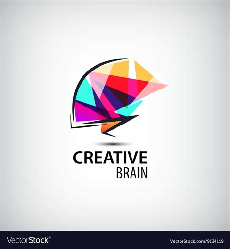 Creative Mind Logo Brain Royalty Free Vector Image