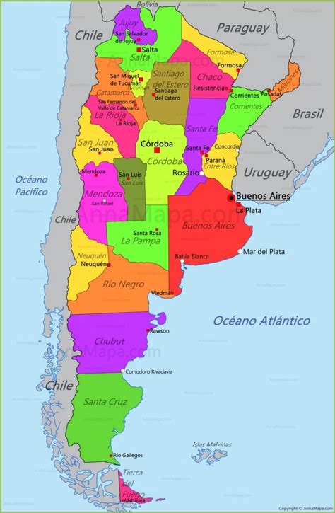 Mapa Argentina Map Argentina Map America Map