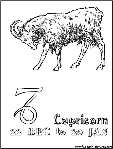 Capricorn Free Coloring Pages