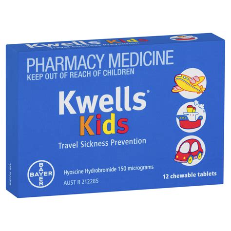 Kwells Kids Travel Sickness 12 Chewable Tablets Amals Discount Chemist