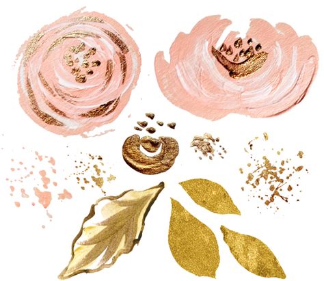 Pink And Gold Watercolor At Getdrawings Free Download