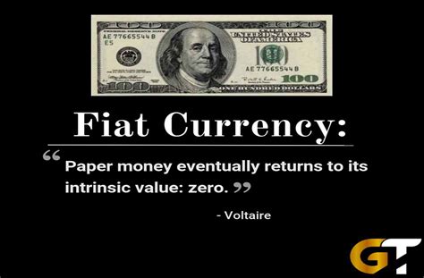 The term a derivation from a latin word fiat (let it become) used in the sense of an the backing commodity is what actually serves as the money, with the coins or paper bills simply representing a sort of iou for a particular amount of it. There is No Escaping History: Fiat Currency Eventually ...