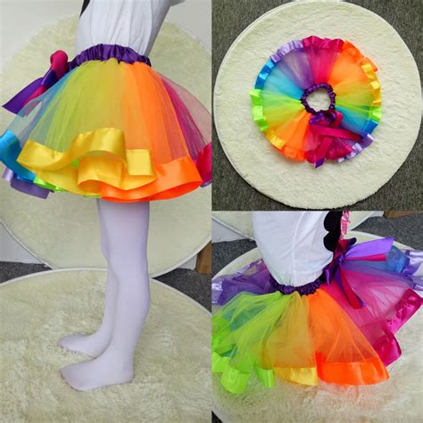 Baby Girls Rainbow Tutu Skirt Kids Tulle Skirt Children Baby Tutus