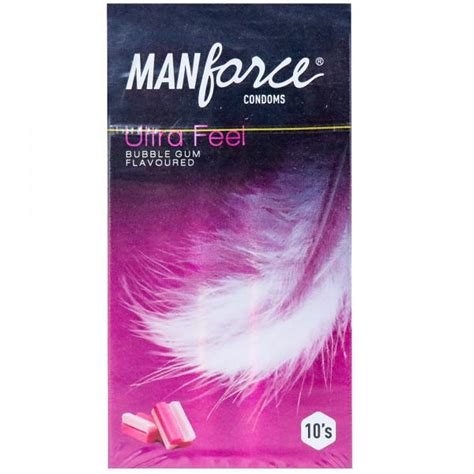 Buy Manforce Ultra Feel Bubble Gum Flavoured Condoms Pack Of 10 Online