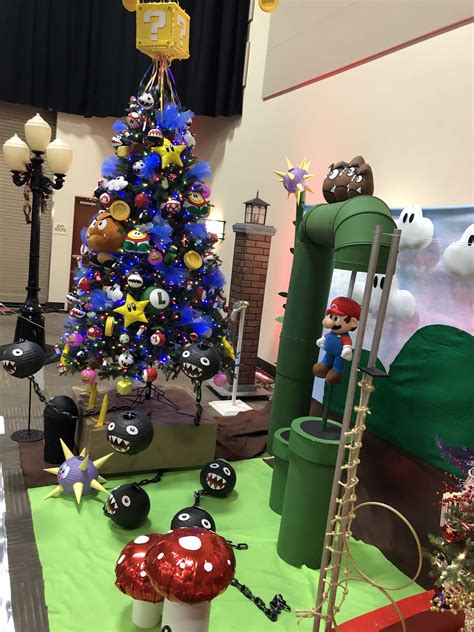 Super Mario Bros Themed Christmas Tree Christmas Tree Themes Candy