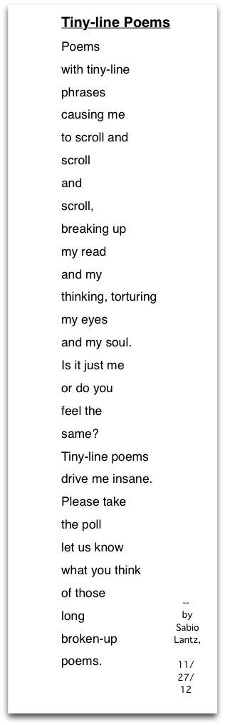 12 Line Poems