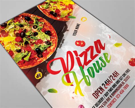 Pizza Flyer Design Pizza Menu Flyer Pizza Restaurant Flyer Etsy