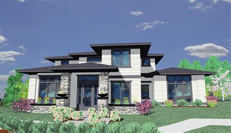 Corner lot home design ideas. Prairie Style House Plan - 85014MS | 2nd Floor Master ...