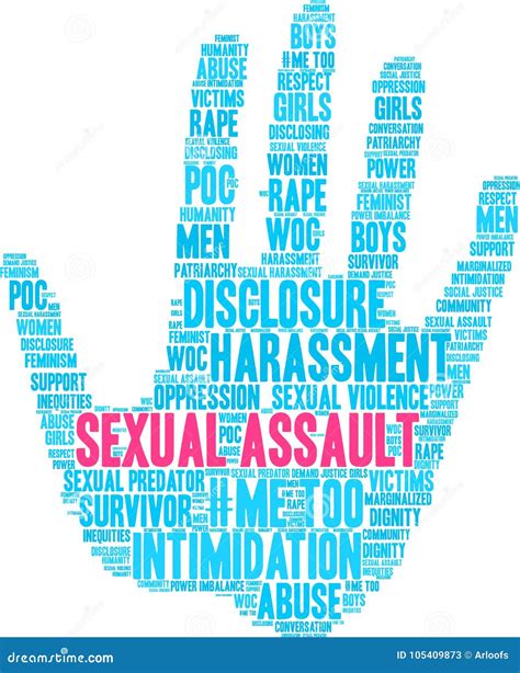 Sexual Assault Word Cloud Stock Vector Illustration Of Girls 105409873