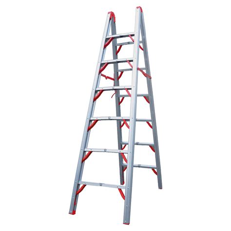 7 Ft Aluminum Twin Aluminum Folding Ladder Step Ladder