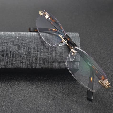 Mincl 2017 Rimless Reading Glasses Men S Hyperopia Luxury Male Reader Eyeglasses Optical High