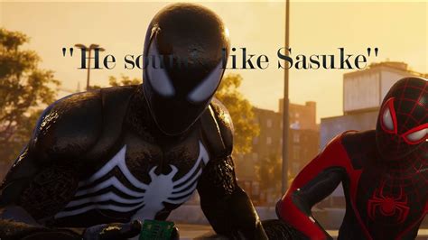 People Think Symbiote Spider Man Sounds Like Sasuke Spider Man 2