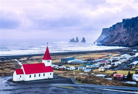 Vik Village In Iceland Coast Stock Photo Image Of Landscape