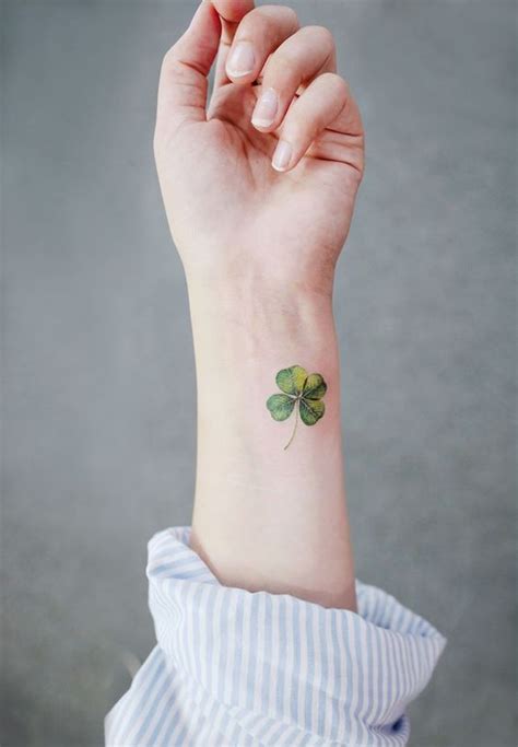 Four Leaf Clover Wrist Tattoo Meaning Best Design Idea