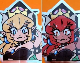 Thicc Anime Girl Sticker Bowsette Super Mario Anime Lewd Etsy