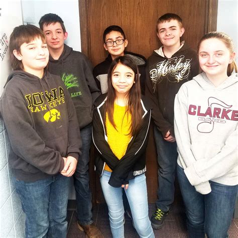 Clarke Middle School Leaders Of The Month Osceola Sentinel Tribune