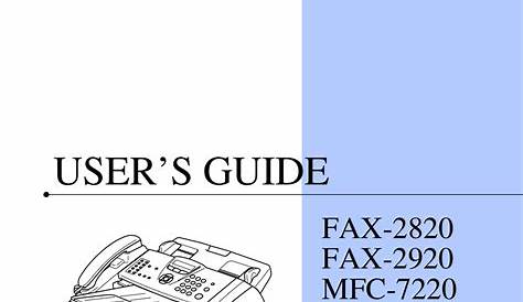 brothers fax 575 user manual