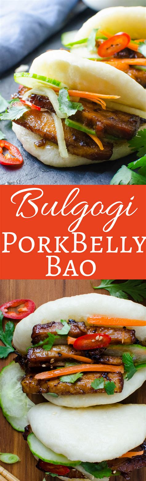 Pork bulgogi is a very popular korean bbq dish. Bulgogi Pork Belly Bao | Recipe | Pork belly, Food recipes ...