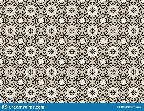 Abstract Mosaic Seamless Pattern Stylish Floral Line Arab Ornament In