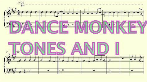 Dance Monkey Easy Piano Sheet Music With Note Names Youtube
