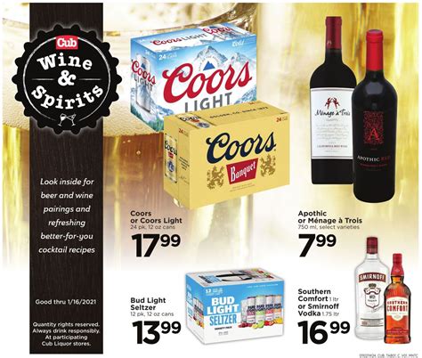 Cub Foods Liquor Ad 2021 Current Weekly Ad 0103 01162021