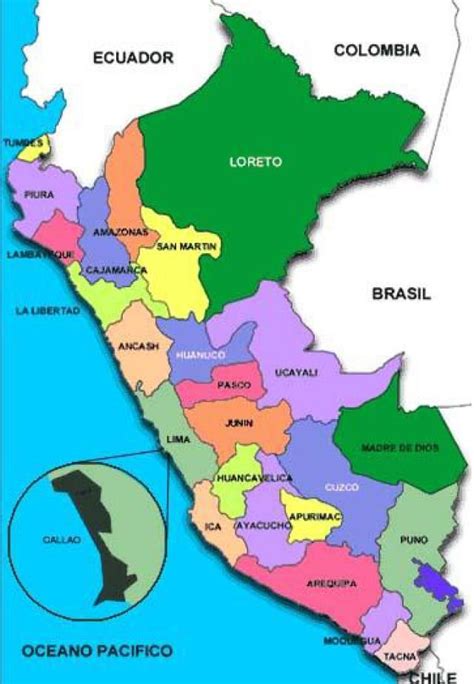 Regiones Y Ciudades Principales Del Perú Regiones Y Departamentos Del