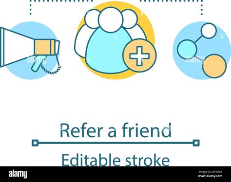 Refer A Friend Concept Icon New Follower Content And Link Sharing