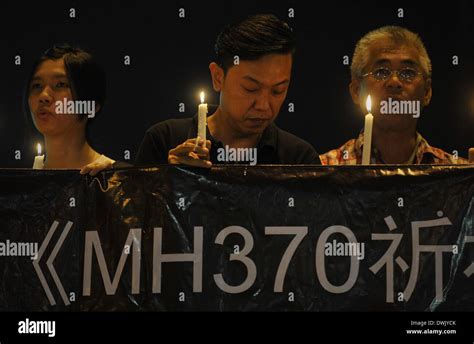 Kuala Lumpur Malaysia 10th Mar 2014 Malaysians Hold Candles During A Vigil For The Missing