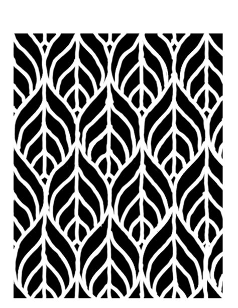 Geometric Leaves Stencil 8x10