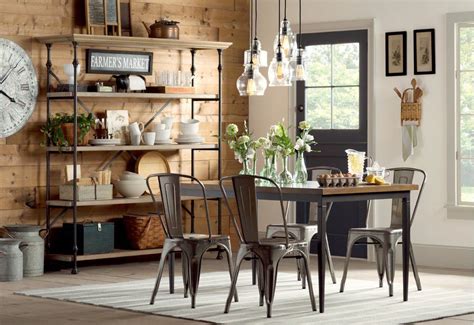 I Really Like This Industrial Farmhouse Style Dining Room The Shelving