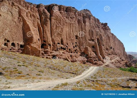 Caves In The Cliffs Near Bamiyan Afghanistan Stock Photo Image Of