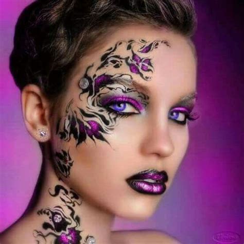 Exotic Makeup Purple Eye Makeup Purple Eyes Maquillage Halloween