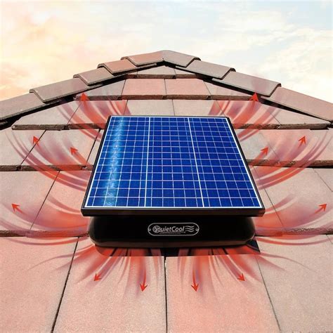 Quietcool 30 Watt Solar Powered Roof Mount Attic Fan In The Gable Vent