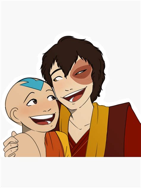 Avatartla Aang And Zuko Sticker For Sale By Megpeggs Redbubble