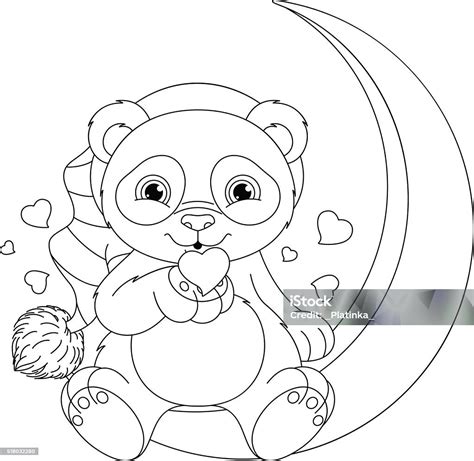 Panda Coloring Page Stock Illustration Download Image Now Animal