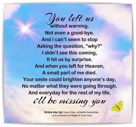 You Left Us Without Warning Grieving Quotes Grief Quotes Grief Poems