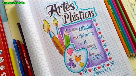 Como Dibujar Una Caratula De Artes Plasticas Covers Youtube