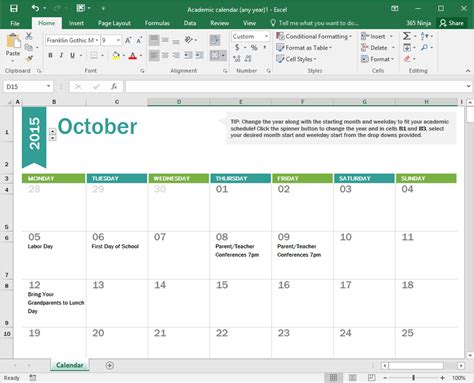 How To Calendar Excel