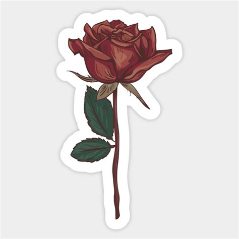 Vintage Rose Vintage Flower Sticker Teepublic