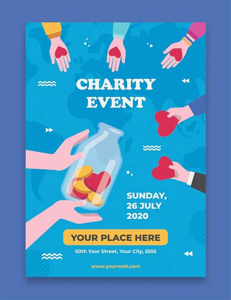 Charity Poster Template Ai Eps Charity Poster Event Poster