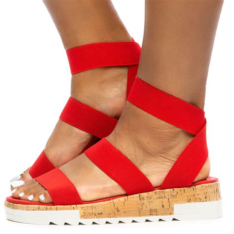 Liliana Bandi 1 Platform Sandals Bandi 1 Red Shiekh